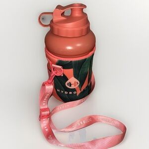 Hydro Flask Coral Water Bottle with Strap 73OZ tropical palm sleeve